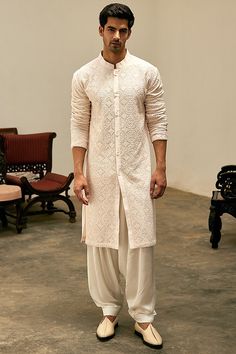 Embroidered Pure Cotton Kurta with Patiala